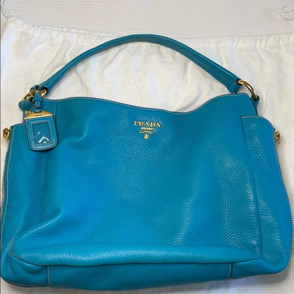 Prada Daino Double Pocket Large Handbag
